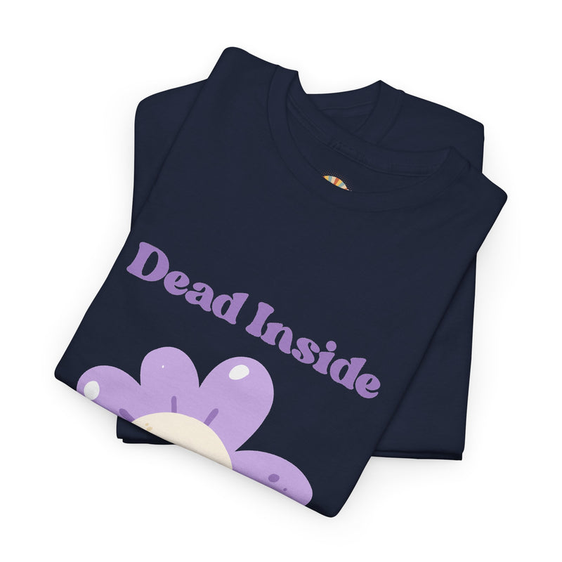 Graphic Tee — "Dead Inside" Skull Flower Mental Health Awareness T-Shirt