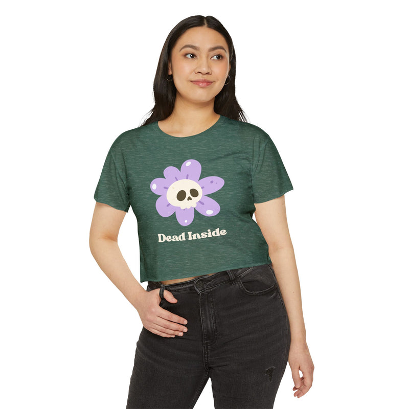Women's Festival Crop Top Tee - Dead Inside