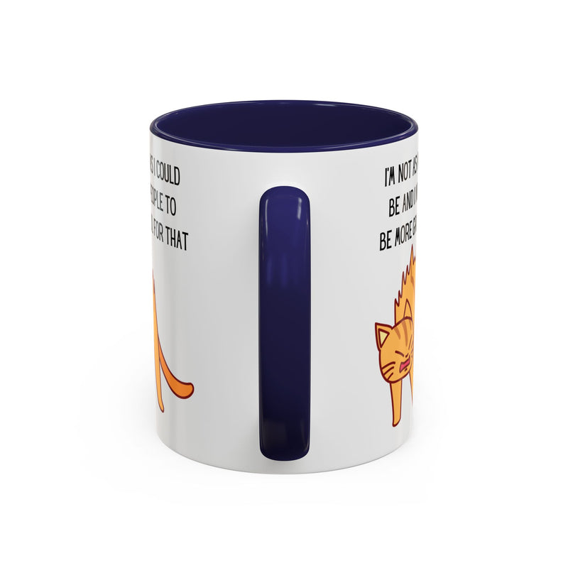 Coffee or Tea Mug - "I'm Not As Mean As I Could Be" Sassy Cat Accent Mug (11/15oz)