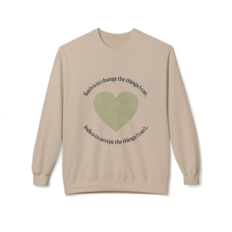 420 Serenity Prayer - Unisex Midweight Softstyle Fleece Crewneck Sweatshirt