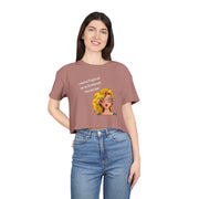 Women's Crop Tee — Retro Pop Art Girl 'I Wanna Be 14 Again' T-Shirt Top