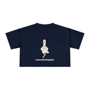 Yoga Duck Women's Crop Tee — 'Namafuckingaste' Graphic T-shirt Top