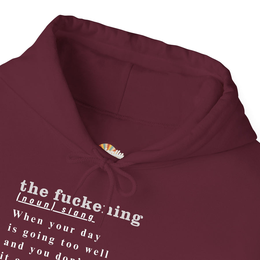 Graphic Hoodie — Minimalist 'the fuckening' Definition Hooded Sweatshirt