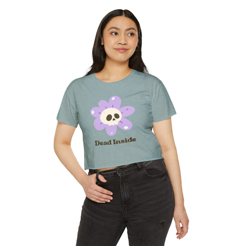 Women's Festival Crop Top Tee - Dead Inside