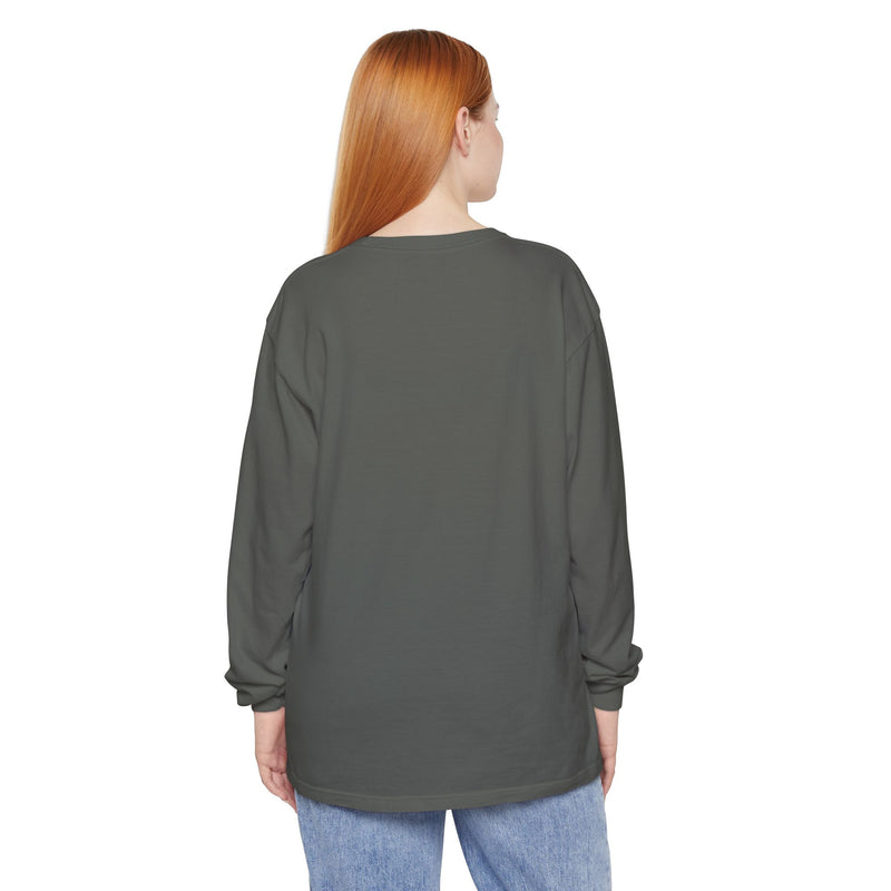 "Dead Inside" Oversized T-Shirt - Skull Flower Long Sleeve Tee