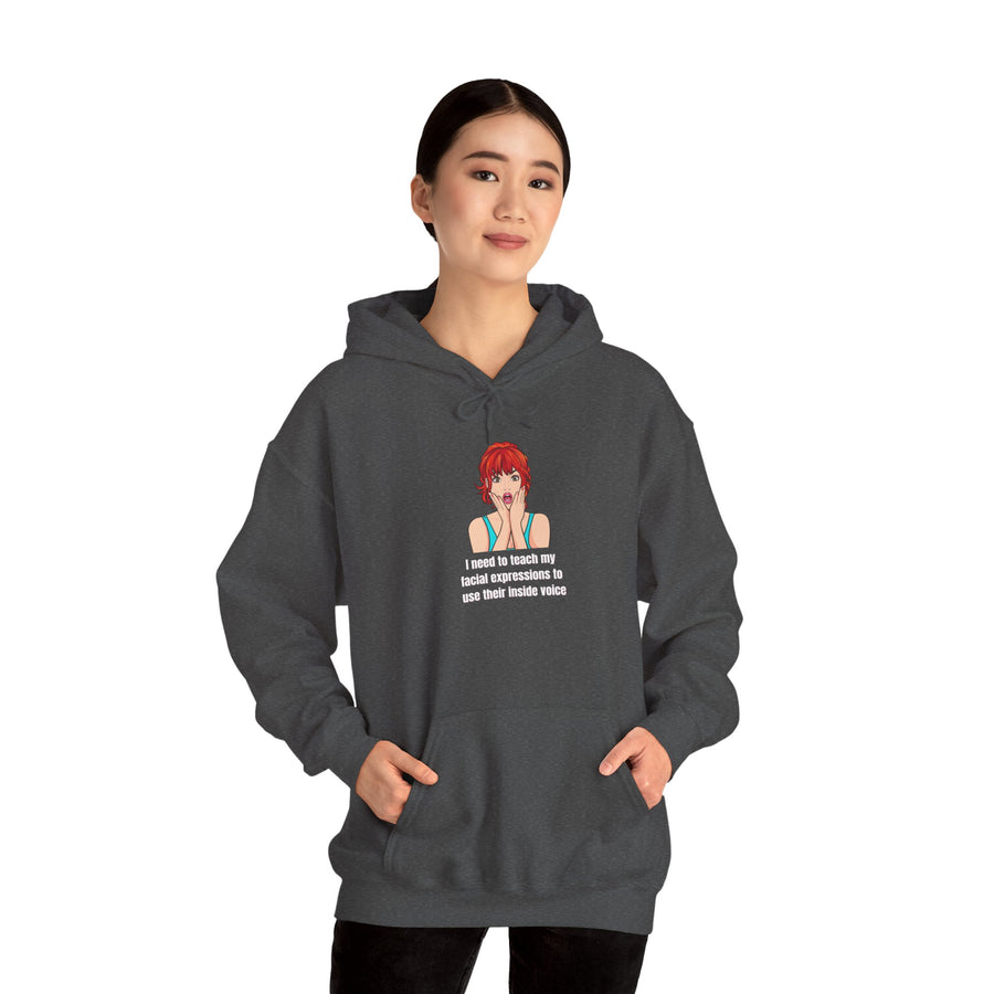 Pop Art Hoodie — 'Facial Expressions' Graphic Hooded Sweatshirt