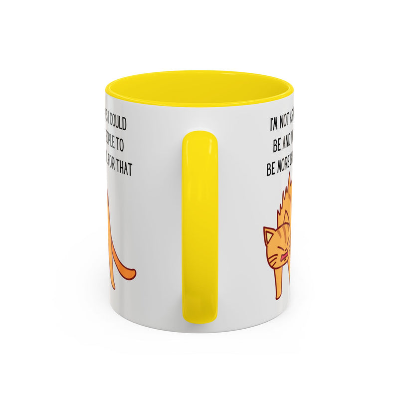 Coffee or Tea Mug - "I'm Not As Mean As I Could Be" Sassy Cat Accent Mug (11/15oz)