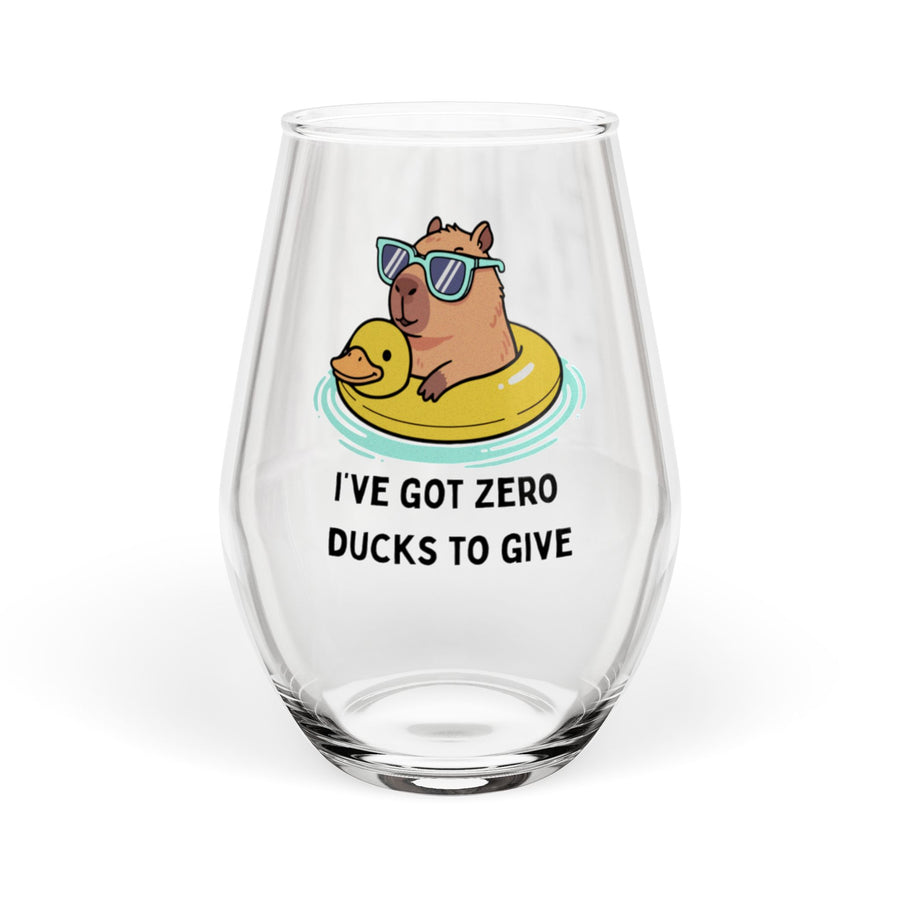 Stemless Wine Glass – Zero Ducks To Give Rubber Duckie