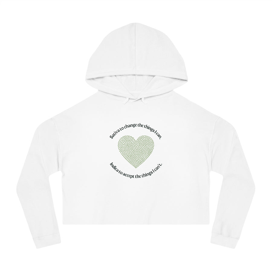 420 Serenity Prayer - Women’s Cropped Hooded Sweatshirt