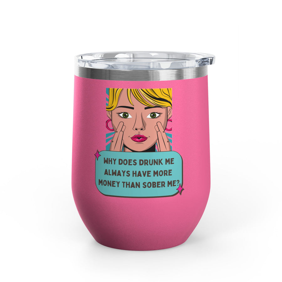 Drunk Me Pop Art Wine Tumbler - Stainless Steel 12oz