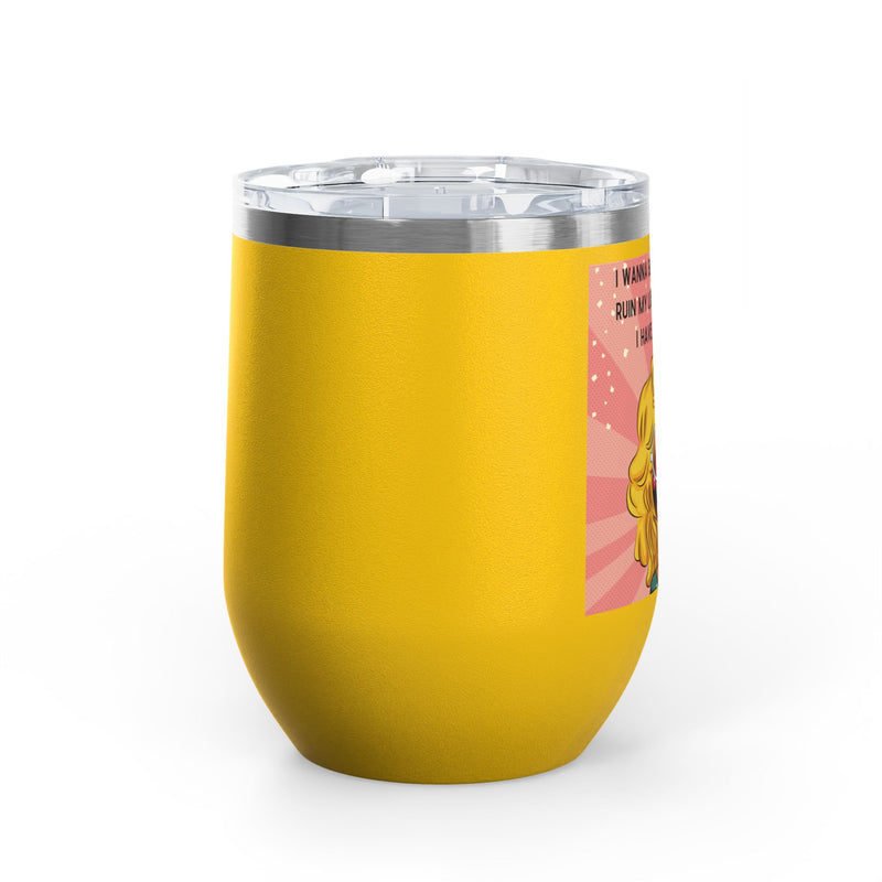 Retro Pop Art "14 Again" Insulated Stainless Steel 12oz Wine Tumbler