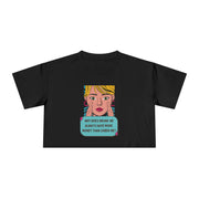 Women's Crop Tee — Pop Art "Why Does Drunk Me Always Have More Money Than Sober Me?" Graphic T-Shirt Top