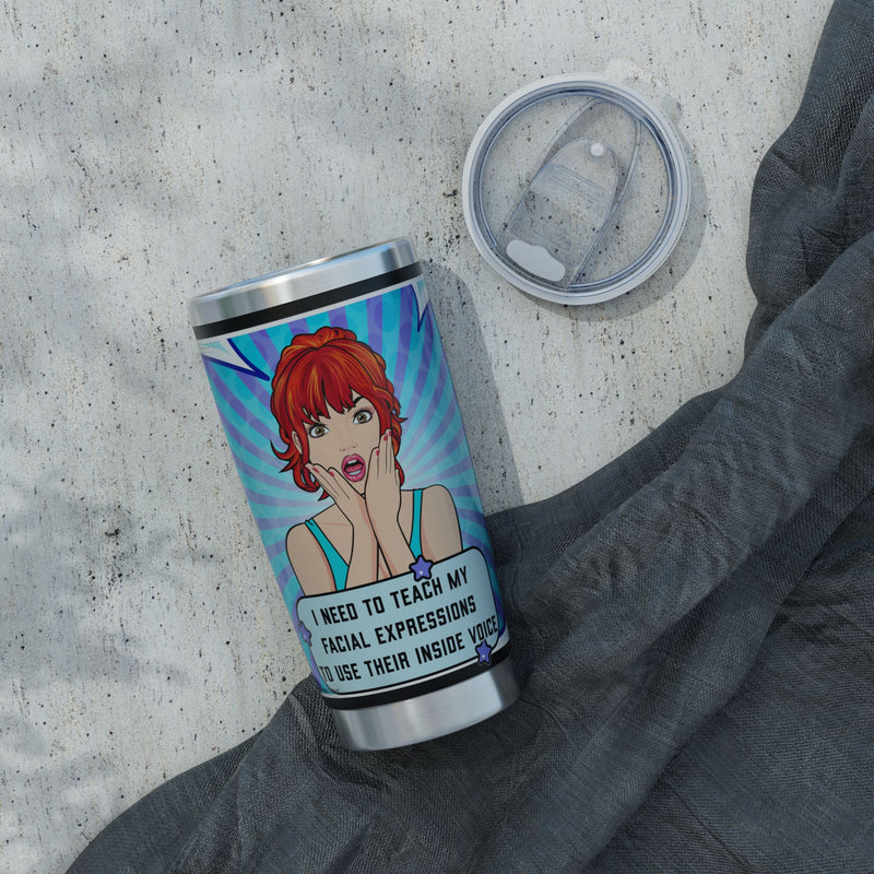 Retro Pop Art 'Facial Expressions' Vagabond 20oz Tumbler