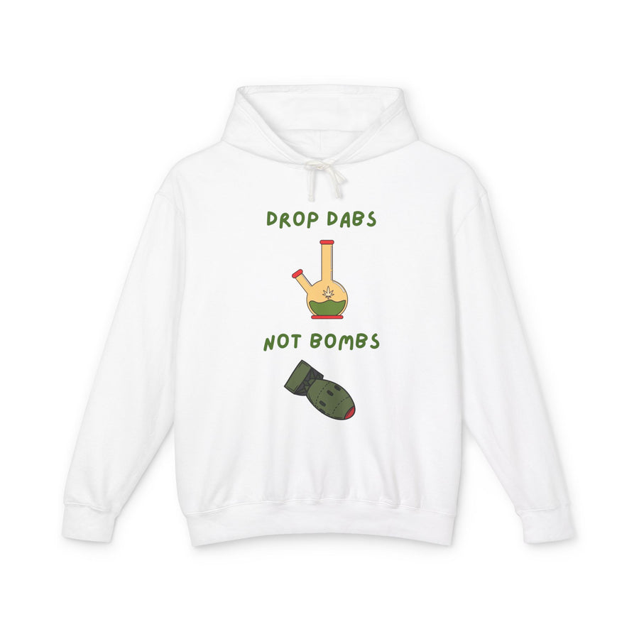 Drop Dabs Not Bombs - Unisex Lightweight Hooded Sweatshirt