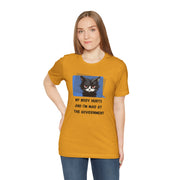 Sassy Cat Tee – “My Body Hurts and I’m Mad at the Government” Graphic T-Shirt