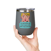 Drunk Me Pop Art Wine Tumbler - Stainless Steel 12oz