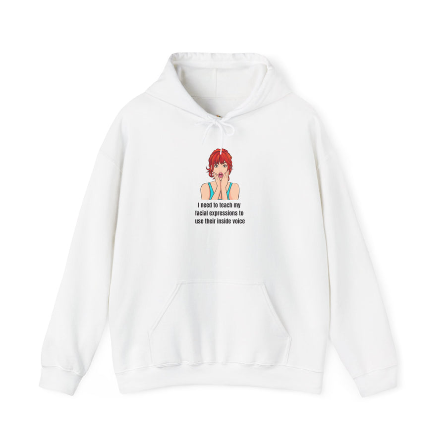 Pop Art Hoodie — 'Facial Expressions' Graphic Hooded Sweatshirt