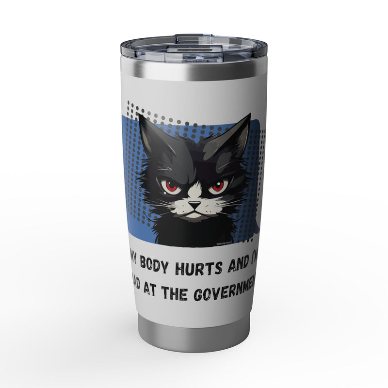 Black Cat Vagabond 20oz Tumbler — Grumpy Cat Travel Mug