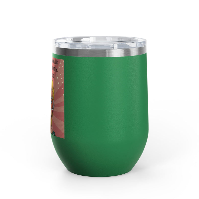 Retro Pop Art "14 Again" Insulated Stainless Steel 12oz Wine Tumbler