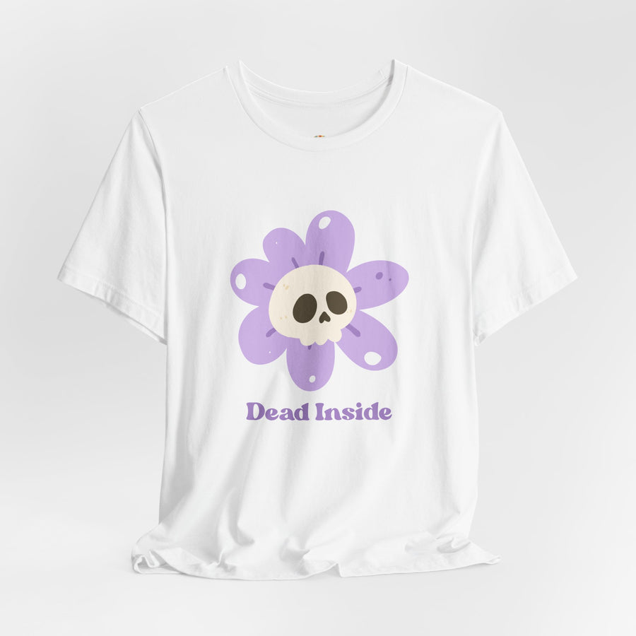 "Dead Inside" Skull Flower Tee — Mental Health Awareness T‑Shirt