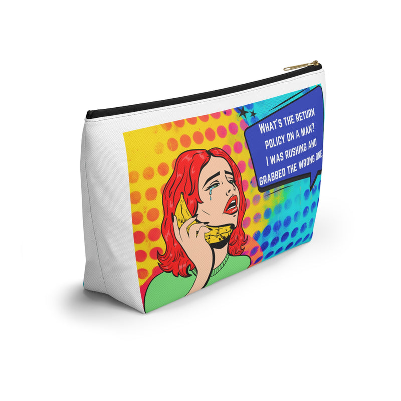 Pop Art Large Travel Bag — "What's the return policy on a man?"