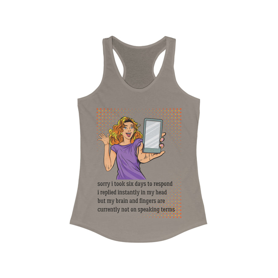 Message Delay - Women's Ideal Racerback Tank