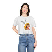 Women's Crop Tee — Retro Pop Art Girl 'I Wanna Be 14 Again' T-Shirt Top