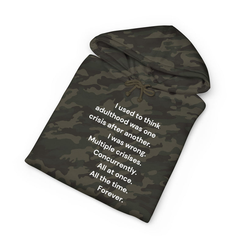 Camo Hoodie — 'Adulthood' Heavyweight Hooded Sweatshirt