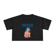 Crop Tee — Retro Pop Art 'Grippy Socks Vacation' Graphic T-shirt Top