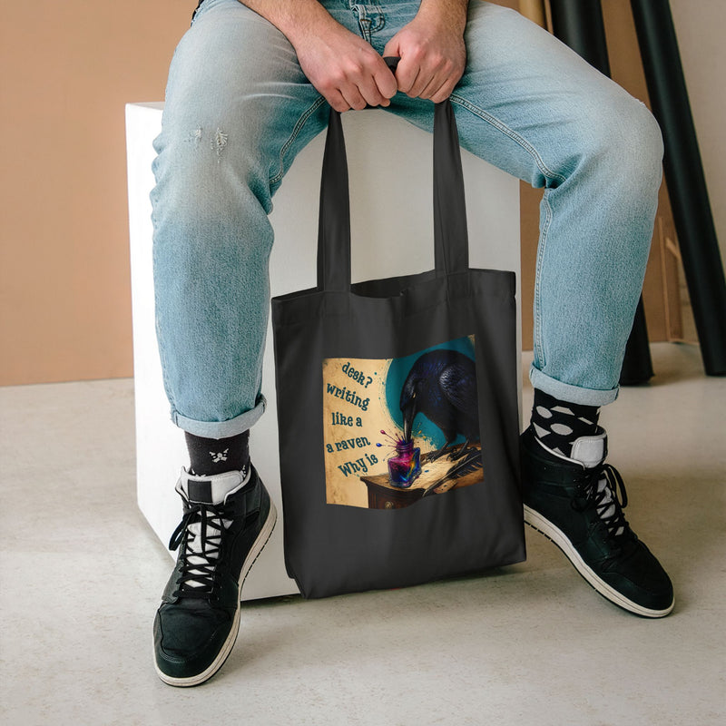 Wonderland "Why is a Raven Like a Writing Desk?" Cotton Tote Bag