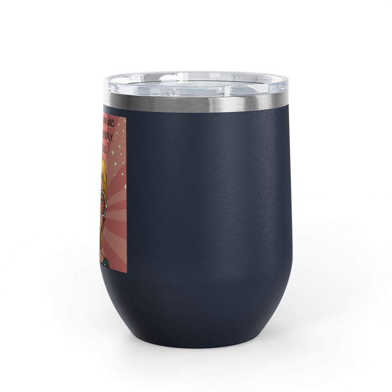 Retro Pop Art "14 Again" Insulated Stainless Steel 12oz Wine Tumbler