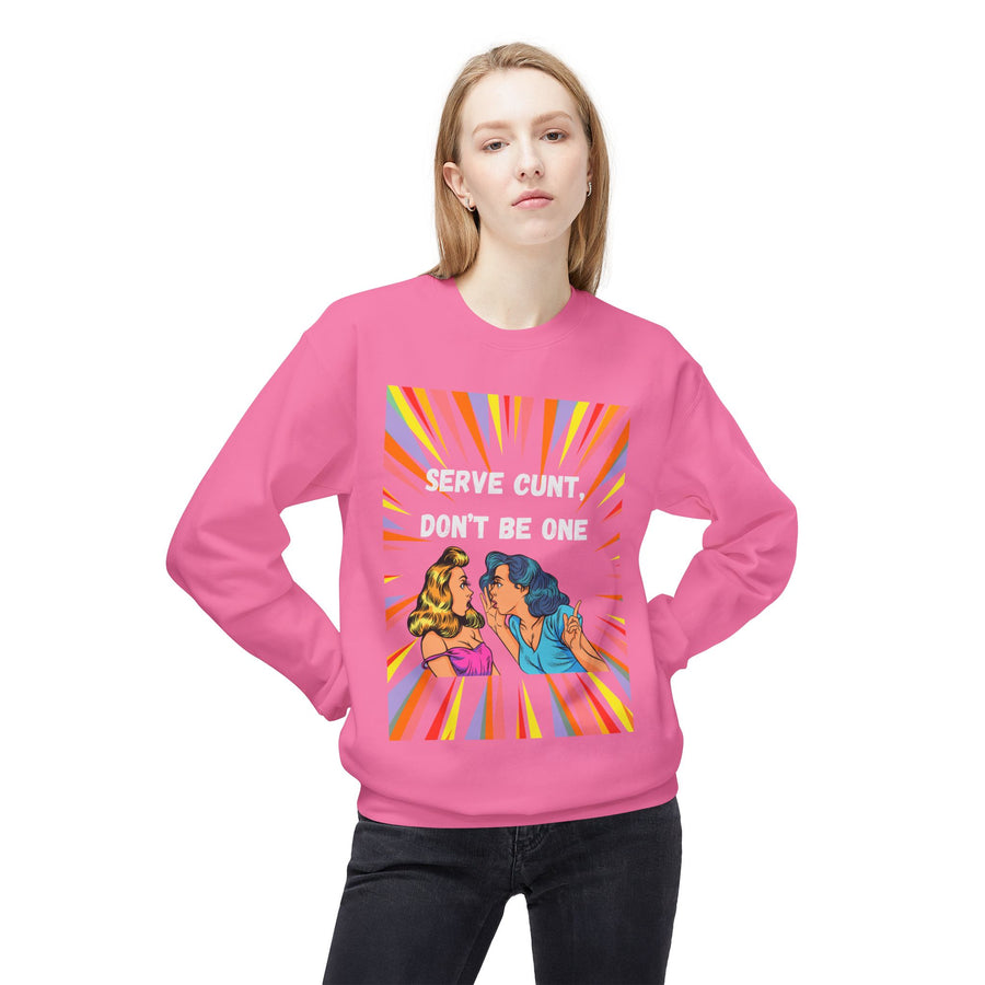 Serve Cunt - Unisex Midweight Softstyle Fleece Crewneck Sweatshirt