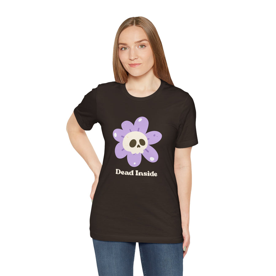 "Dead Inside" Skull Flower Tee — Mental Health Awareness T‑Shirt