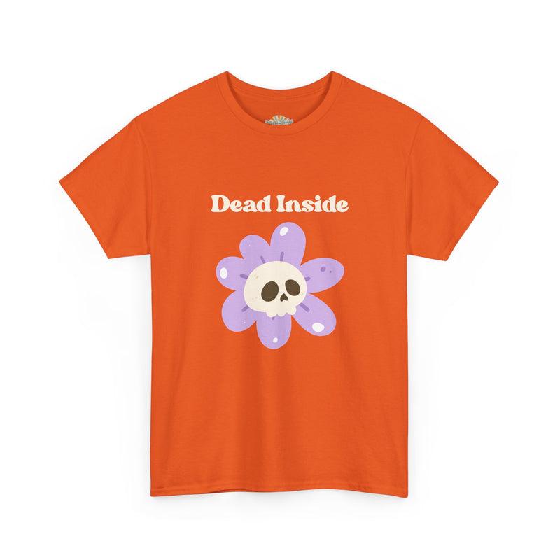 Graphic Tee — "Dead Inside" Skull Flower Mental Health Awareness T-Shirt