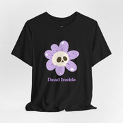 "Dead Inside" Skull Flower Tee — Mental Health Awareness T‑Shirt