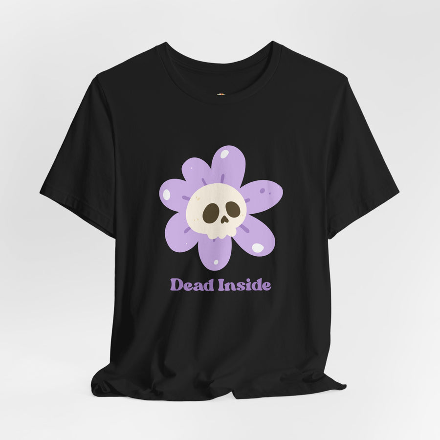 "Dead Inside" Skull Flower Tee — Mental Health Awareness T‑Shirt