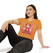 Pop Art Crop Top T-shirt — "Being Responsible Adult Every Single Day?" Graphic Tee for Women