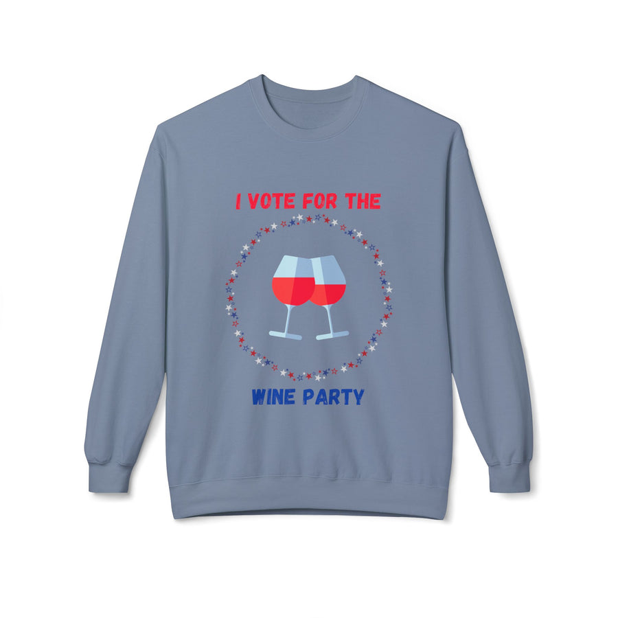 Wine Party - Unisex Midweight Softstyle Fleece Crewneck Sweatshirt