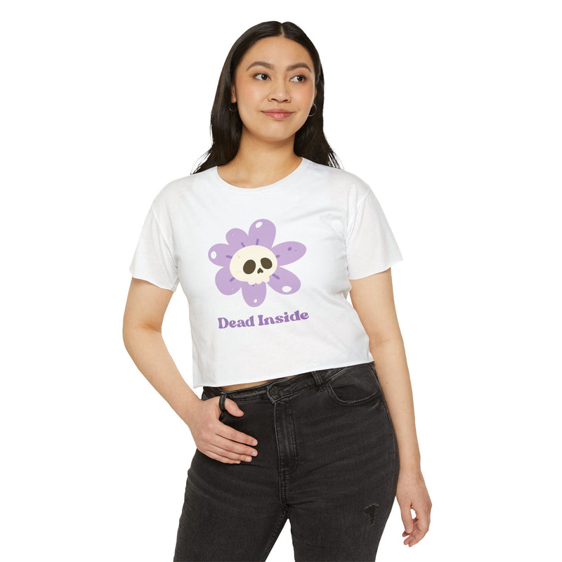 Women's Festival Crop Top - "Dead Inside" Graphic Tee