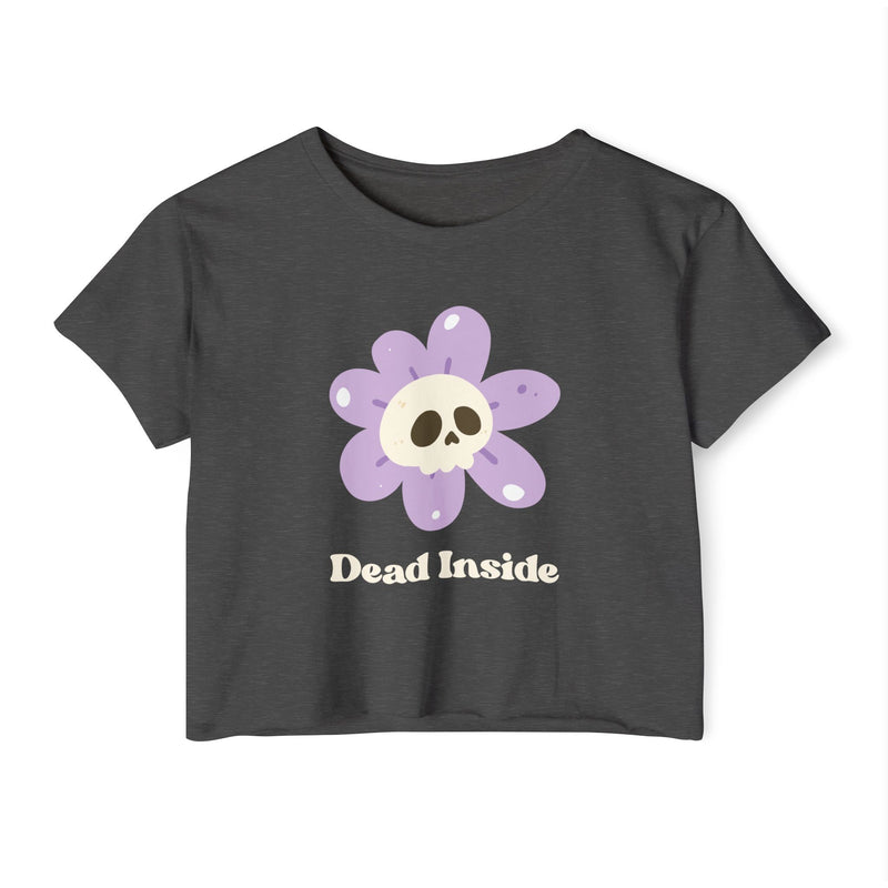 Women's Festival Crop Top - "Dead Inside" Graphic Tee