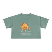Crop Tee — Sassy Cat Graphic with Quote: "I’m Not As Mean As I Could Be, and I Need People To Be More Grateful For That" T-shirt Top