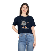 Disco Globe Ball Crop Tee — "So Much Panic... Not Enough Disco" Graphic T-shirt Top