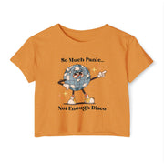 Festival Crop Top T-shirt— “So Much Panic… Not Enough Disco” Graphic Tee
