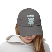 Sassy Cat Distressed Cap — "Tell Me To Smile One More Time" Baseball Hat