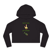 Drop Dabs Not Bombs  - Women’s Cropped Hooded Sweatshirt