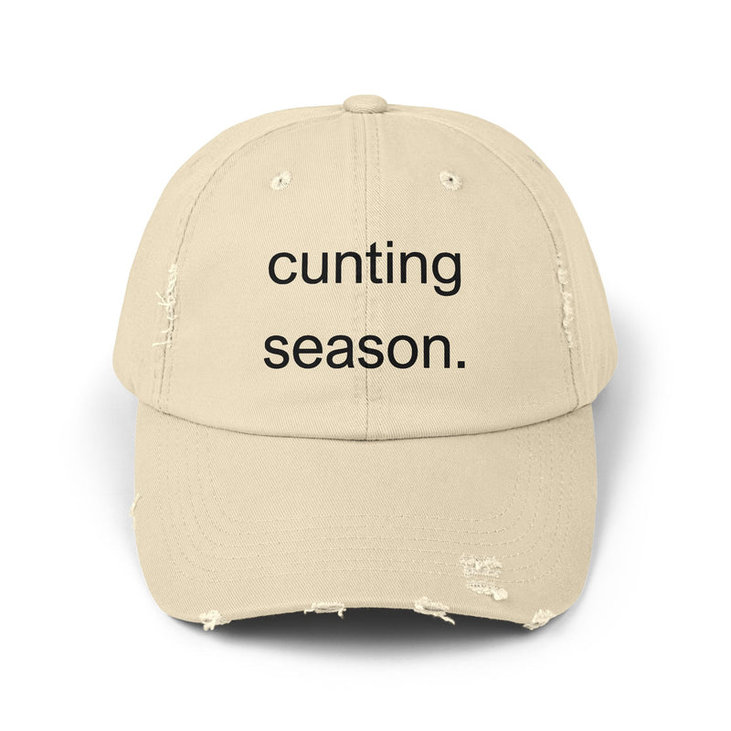 Distressed Hat - "Cunting Season" Sassy Baseball Cap