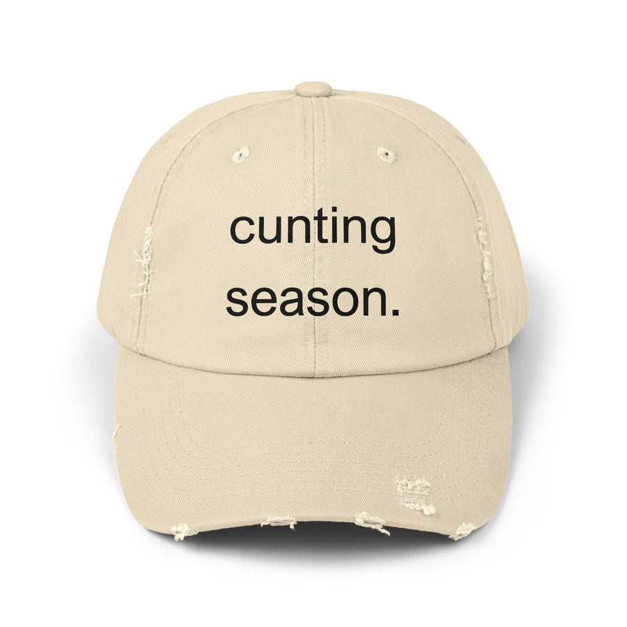 Distressed Hat - "Cunting Season" Sassy Baseball Cap