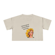 Women's Crop Tee — Retro Pop Art Girl 'I Wanna Be 14 Again' T-Shirt Top