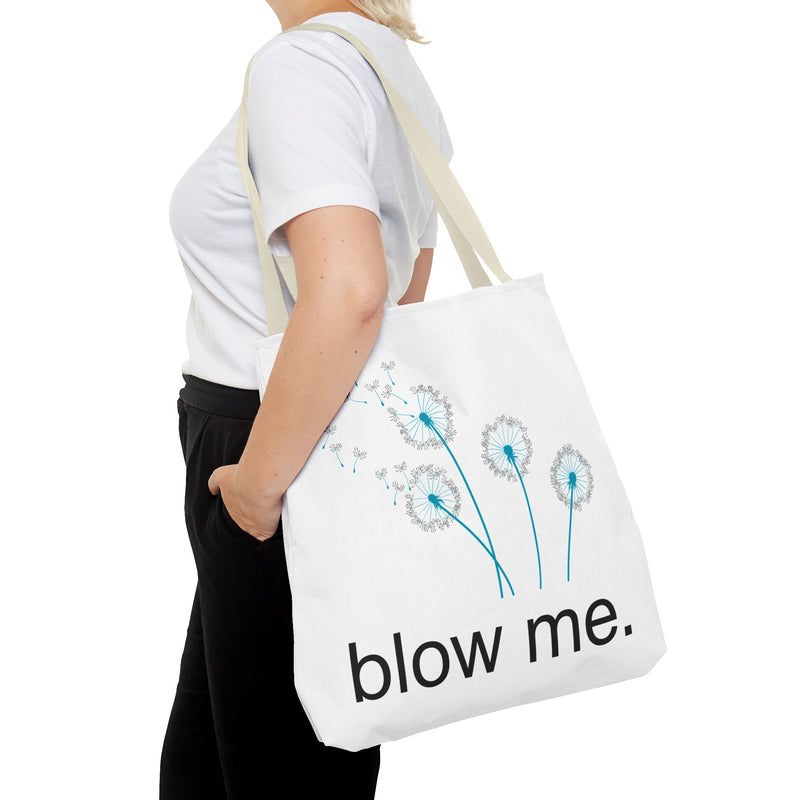 Large 18" x 18" Tote Bag — Dandelion "Blow Me" Tote
