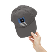 Distressed Cap — Sassy Cat “My Body Hurts and I’m Mad at the Government” Baseball Hat